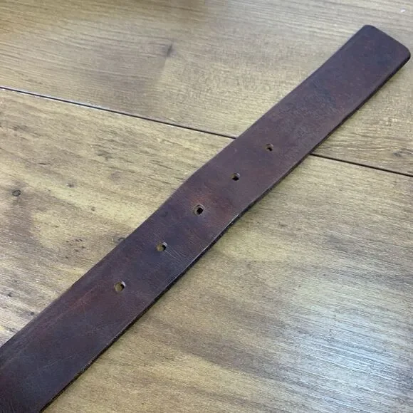 Banana Republic Brown Italian Leather Belt Made in England Size 34 - Picture 6 of 9